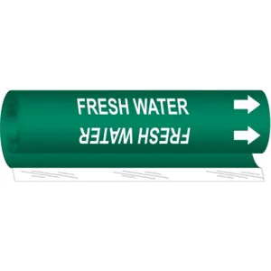 BRADY 5692-I Pipe Marker Fresh Water | AF8BTC 24VD56