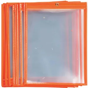 BRADY 56946 Shop Envelope 12 x 9 Inch Fluorescent Orange Plastic - Pack Of 25 | AA7HJB 15Y766