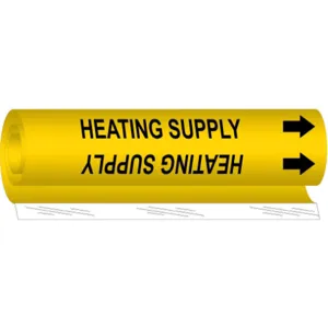 BRADY 5701-II Pipe Marker Heating Supply 2-1/2 To 7-7/8 In | AA6MUN 14H877