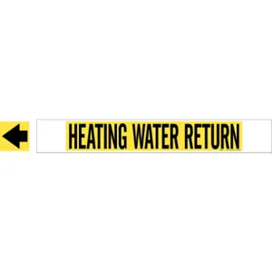 BRADY 5702-HPHV Pipe Marker Heating Water Return 8 Inch Or Greater | AA6MUQ 14H879