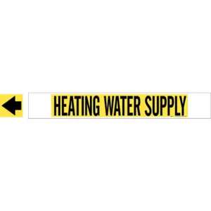 BRADY 5703-HPHV Pipe Marker Heating Water Supply 8 Inch Or Greater | AA6MUV 14H883