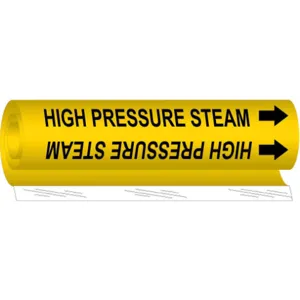 BRADY 5706-O Pipe Marker High Pressure Steam 1/2 To 1-3/8 | AA6MVC 14H890