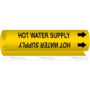 BRADY 5709-I Pipe Marker Hot Water Supply | AF8BTT 24VD71