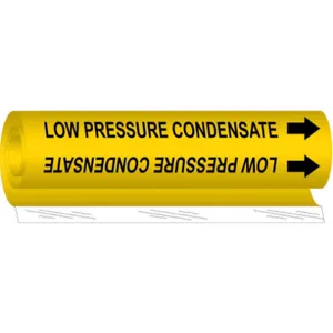 BRADY 5719-II Pipe Marker Low Pressure Condensate Yellow | AA6MVT 14H905