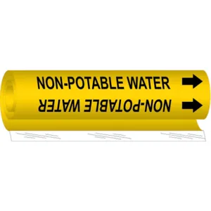 BRADY 5730-I Pipe Marker Non-potable Water 1-1/2 To 2-3/8 | AA6MXF 14H940