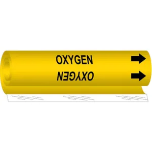 BRADY 5736-II Pipe Marker Oxygen Yellow 2-1/2 To 7-7/8 In | AA6MXL 14H945