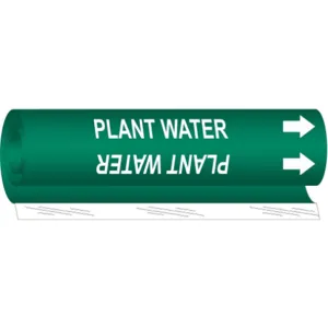 BRADY 5739-I Pipe Marker Plant Water 1-1/2 To 2-3/8 In | AA6MXT 14H951