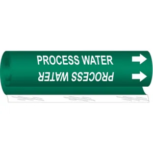 BRADY 5747-I Pipe Marker Process Water 1-1/2 To 2-3/8 In | AA6MYE 14H962