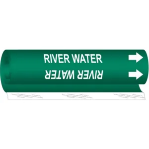 BRADY 5753-O Pipe Marker River Water | AF8BPX 24VC92