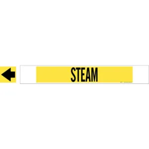 BRADY 5767-HPHV Pipe Marker Steam Yellow 8 Inch Or Greater | AA6MZD 14H984