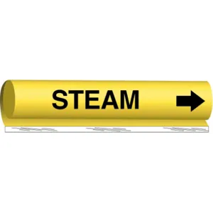 BRADY 5767-O Pipe Marker Steam Yellow 1/2 To 1-3/8 In | AA6MZG 14H987