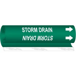 BRADY 5769-II Pipe Marker Storm Drain 2-1/2 To 7-7/8 In | AA6MZK 14H990