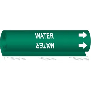 BRADY 5786-I Pipe Marker Water Green 1-1/2 To 2-3/8 In | AA6NAQ 14J019