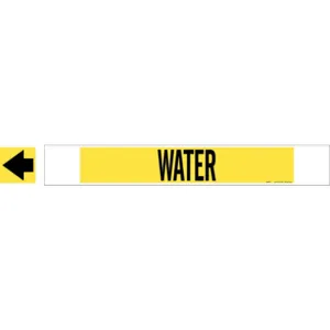 BRADY 5787-HPHV Pipe Marker Water Yellow 8 Inch Or Greater | AA6NAU 14J022