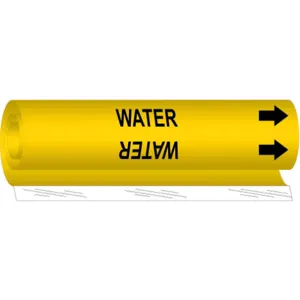 BRADY 5787-O Pipe Marker Water Yellow 1/2 To 1-3/8 In | AA6NAX 14J025