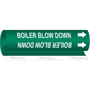 BRADY 5800-O Pipe Marker Boiler Blow Down | AF8BLW 24VC21