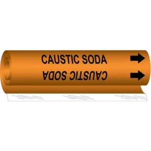 BRADY 5807-II Pipe Marker Caustic Soda | AF8BWW 24VE44