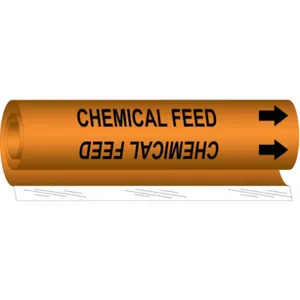 BRADY 5808-O Pipe Marker Chemical Feed | AF8BMD 24VC28