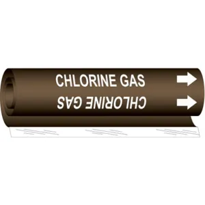 BRADY 5810-I Pipe Marker Chlorine Gas | AF8BRK 24VD40