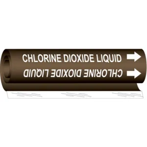 BRADY 5812-I Pipe Marker Chlorine Dioxide Liquid | AF8BRJ 24VD39