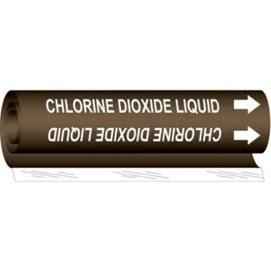 BRADY 5812-O Pipe Marker Chlorine Dioxide Liquid | AF8BMG 24VC31