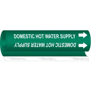 BRADY 5817-I Pipe Marker Domestic Hot Water Supply | AF8BRW 24VD50