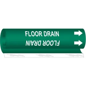 BRADY 5820-I Pipe Marker Floor Drain | AF8BTB 24VD55