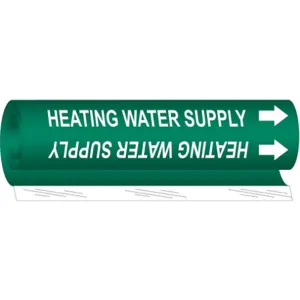 BRADY 5826-I Pipe Marker Heating Water Supply | AF8BTL 24VD64