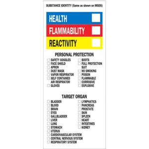 BRADY 58264 Nfpa Label 8 Inch H 3 Inch Width - Pack Of 500 | AE6EMJ 5RE23