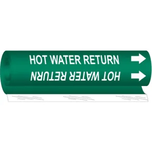 BRADY 5831-I Pipe Marker Hot Water Return | AF8BTR 24VD70