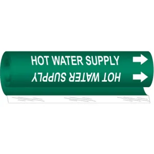 BRADY 5832-I Pipe Marker Hot Water Supply | AF8BTU 24VD72