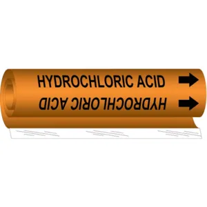 BRADY 5833-I Pipe Marker Hydrochloric Acid | AF8BTX 24VD75