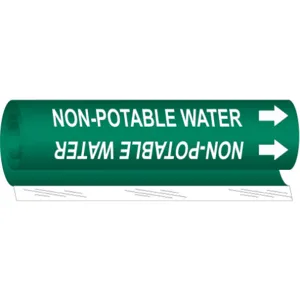 BRADY 5843-O Pipe Marker Non-potable Water | AF8BPK 24VC81