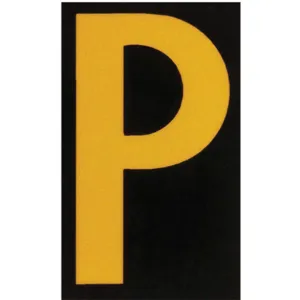 BRADY 5890-P Reflective Numbers And Letters P - Pack Of 25 | AA6THK 14V792