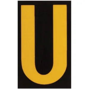 BRADY 5890-U Reflective Numbers And Letters U - Pack Of 25 | AA6THQ 14V797