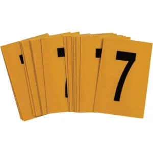 BRADY 5920-7 Number Label 7 1-1/2 Inch Height x 1 Inch Width PK25 | AH3KAY 32MJ32