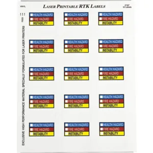 BRADY 59243 Nfpa Label 2 Inch H 2 Inch Width - Pack Of 25 | AD3GWW 3ZF95