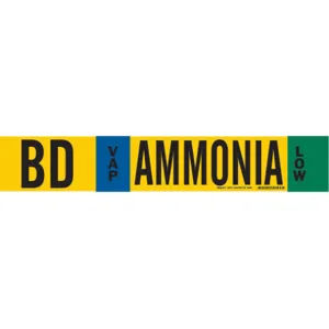 BRADY 59919 Ammonia Pipe Marker Bd 8 Inch And Above | AF4QXZ 9GCN9