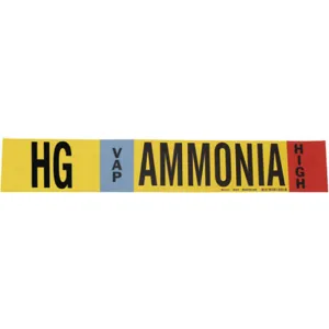 BRADY 90424 Ammonia Pipe Marker Hg 1 To 2-1/2 Inch - Pack Of 4 | AF4NAT 9CRW0