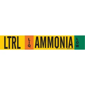 BRADY 59933 Ammonia Pipe Marker Ltrl 8 Inch And Above | AF4APW 8NC39