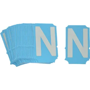 BRADY 6004-N Letter Label N Photoluminescent Polyester Tape PK25 | AH2MAY 29TT01