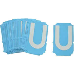 BRADY 6004-U Letter Label U Photoluminescent Polyester Tape PK25 | AH2MBF 29TT08