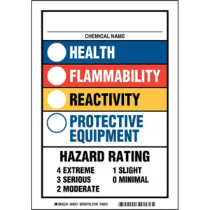 BRADY 60051 (m) Hmig Chemical Id Sl | AB7KWT 23V898