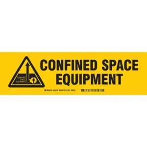 BRADY 60290 Cabinet Label 3-1/2 Inch Height x 12 Inch Width HP Polyester | AG9KCR 20RZ42