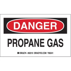 BRADY 60310 Gas Cylinder Label 3 Inch H 5 Inch Width - Pack Of 10 | AD3AFN 3XEY1