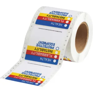 BRADY 60322 Hmig Label Paper 3-7/8 Inch Width - Pack Of 500 | AF4DAC 8RJX3