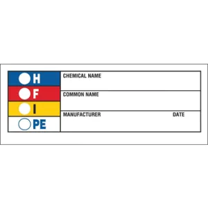 BRADY 60325 Chemical Label 1-1/2 Inch Height x 3-7/8 Inch Width | AF7AMW 20TH55