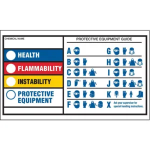 BRADY 60333 Hmig Label 3 Inch H 5 Inch Width - Pack Of 25 | AA7GWJ 15Y488