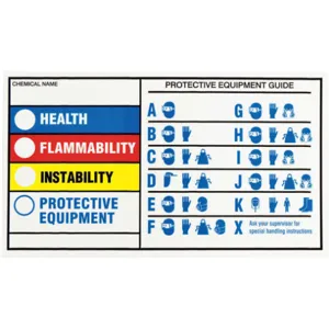 BRADY 60334 Chemical Label 4 Inch Height x 7 Inch Width Hp Polyester Pk25 | AF7AMY 20TH57