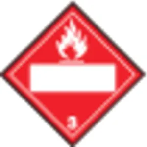 BRADY 60378 Vehicle Placard Flame Pictogram W Blank Box | AB3QLG 1UW64